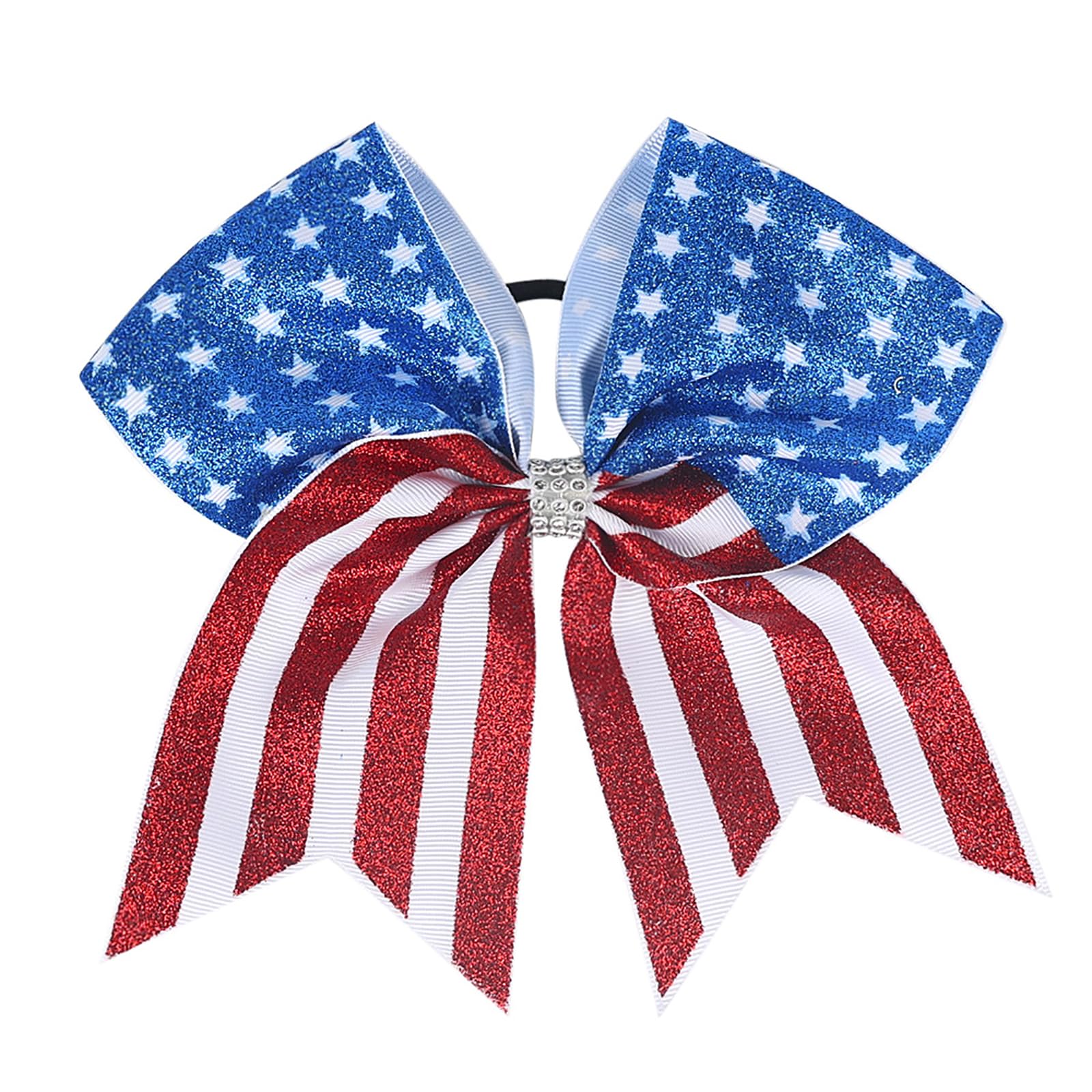 Photo 1 of 4th of July & Memorial Day Patriotic Hair Accessories: Red, White, and Blue Bows, Scrunchies, and Cheer Bows with Flag Design