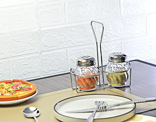 Miniatura 4 de Coctelera de queso de remolino de vidrio de 6 onzas, coctelera de pimiento rojo triturado con tapa ranurada de acero inoxidable