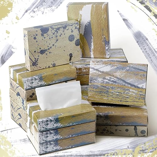 Paquete de 24 cajas de pañuelos para automóvil, cajas de pañuelos faciales desechables, cubos de pañuelos faciales de 2 capas, 960 hojas, pañuelos