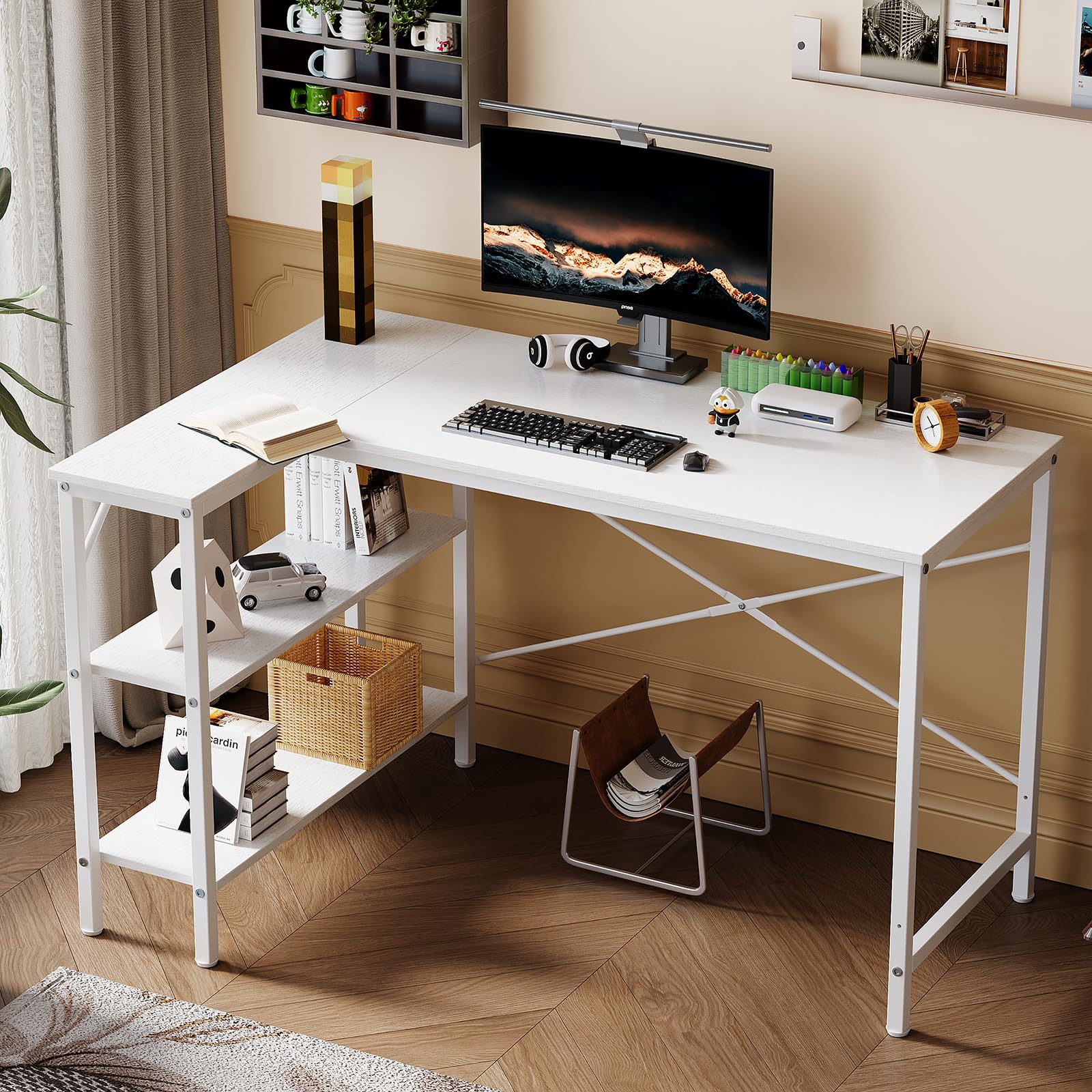 bureau d'angle 120x80cm l avec 3
