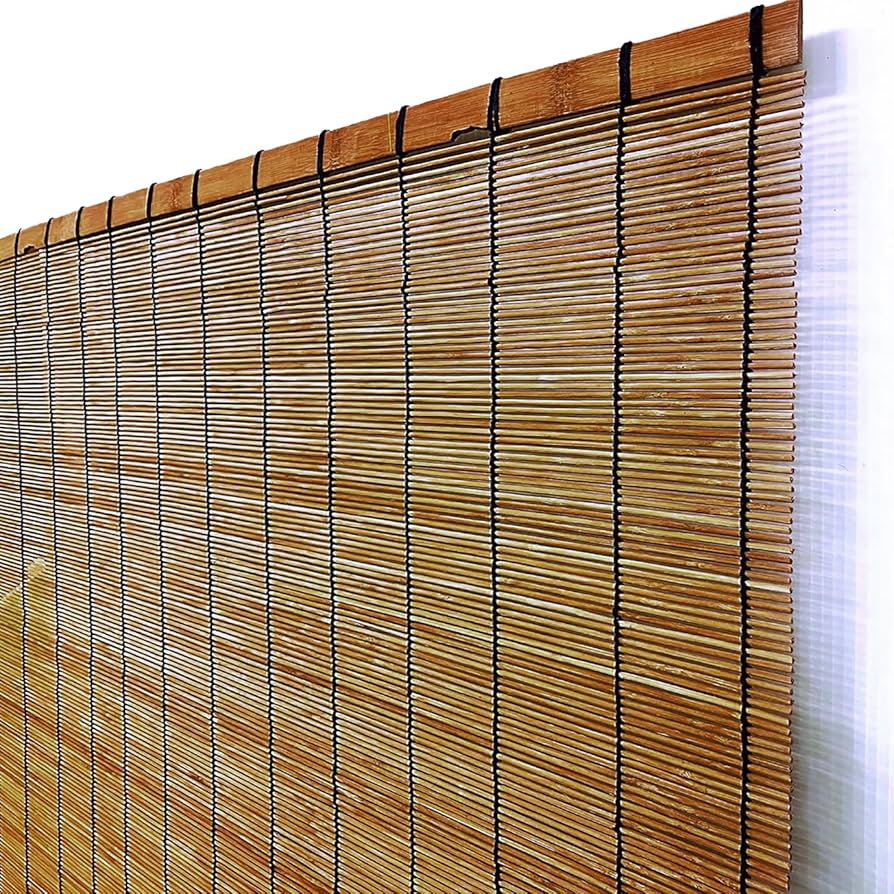 50年代ヴィンテージ　竹製 すだれ　御簾　室内用　藍染め布縁付き　２枚組 50年代ヴィンテージ 竹製 すだれ 御簾 室内用 藍染め布縁付き 2枚組