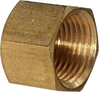 Anderson Metals 56108 Brass Pipe Fitting, Cap, 3/8" NPT Female Pipe