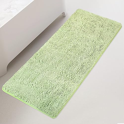 Miniatura 386 de Yeaban Alfombras de baño gris oscuro – Gruesas alfombras de baño de chenilla | Alfombras de baño absorbentes y lavables antideslizantes, alfombras