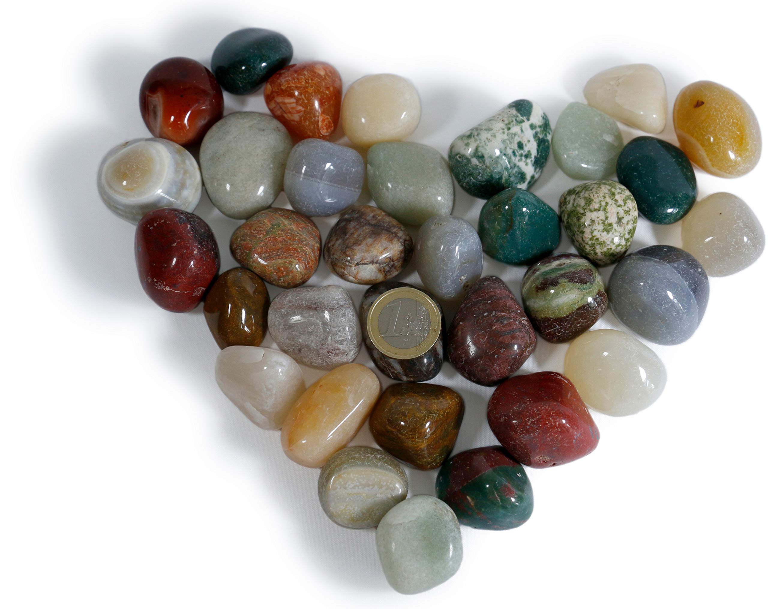 500g Bunte Edelsteine Für Kinder - Natürliche Trommelsteine 9-12mm Zum Sammeln, Dekorieren & Basteln