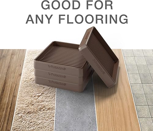 Miniatura 4 de X-PROTECTOR - 4 almohadillas de muebles de 3 pulgadas para suelos de madera dura, almohadillas antideslizantes para suelos de madera, almohadillas