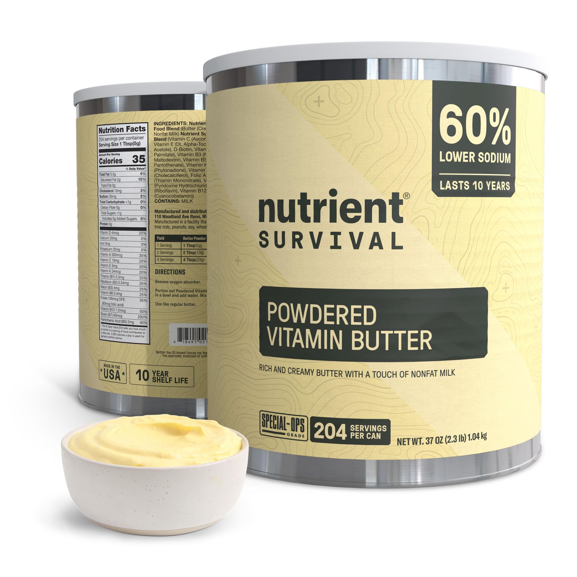 Nutrient Survival Powdered Vitamin Butter | #10 Can Emergency Food