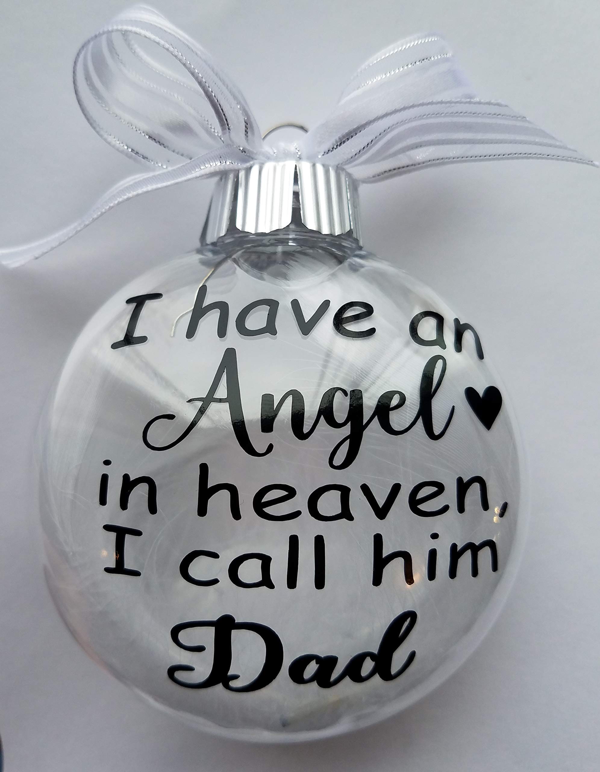 Memorial Angel In Heaven Dad Father Wings Christmas Ornament - Bereavement Gift for Daughter