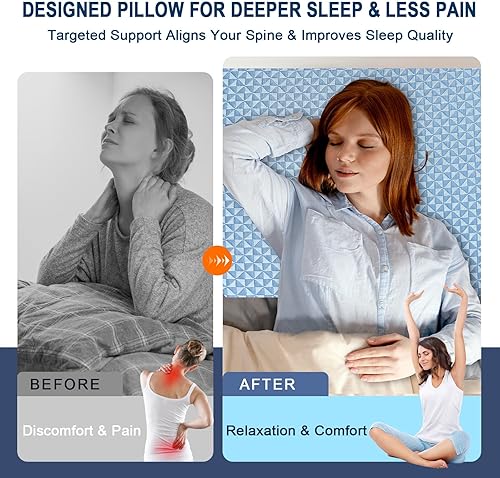 Miniatura 3 de Almohada de cuña de 7.5 pulgadas, cuña de cama después de la cirugía, alivio del dolor de espalda, almohada de espuma viscoelástica, cuña inclinada