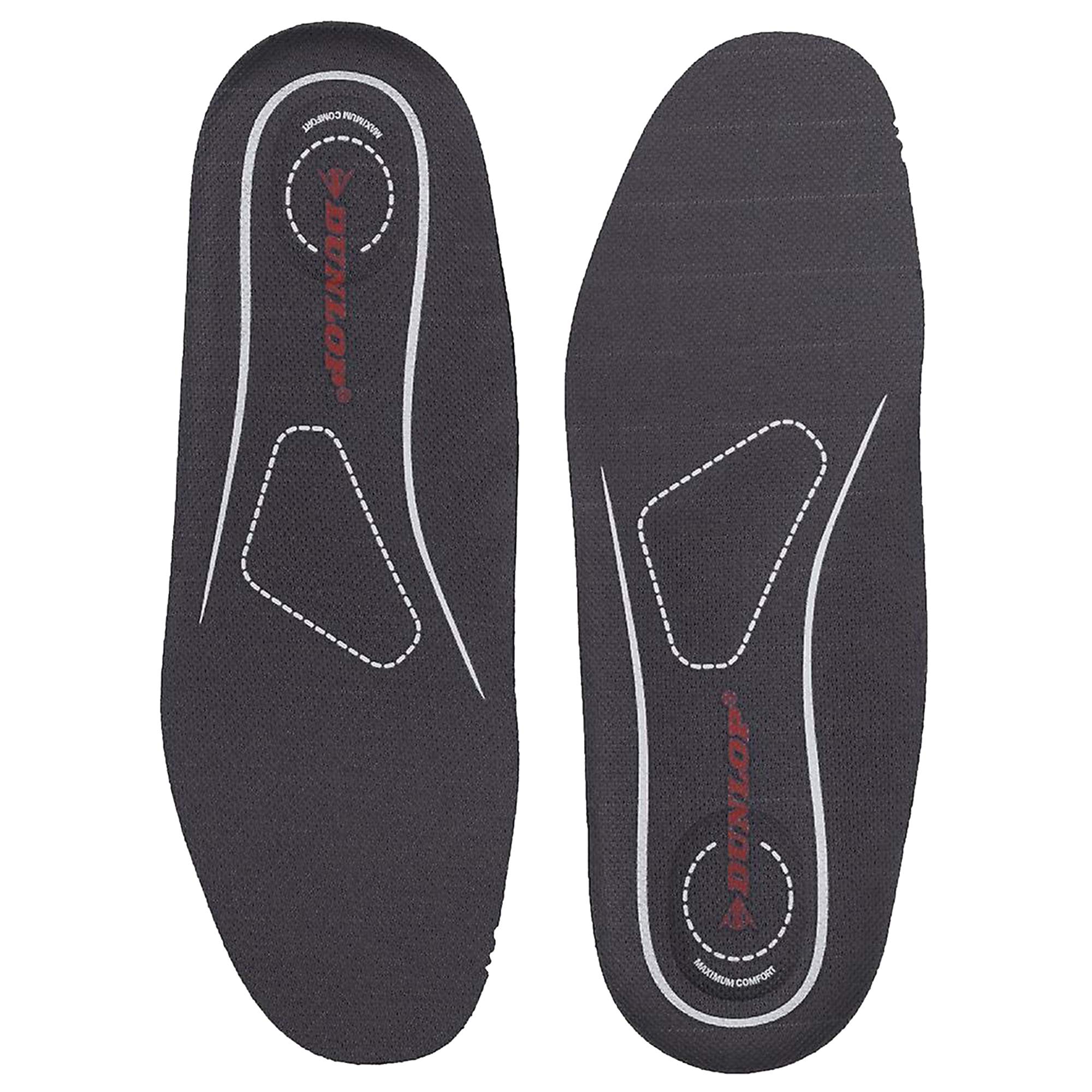 Dunlop - Semelles de soutien anti-odeurs - Unisexe (42 FR) (Noir)
