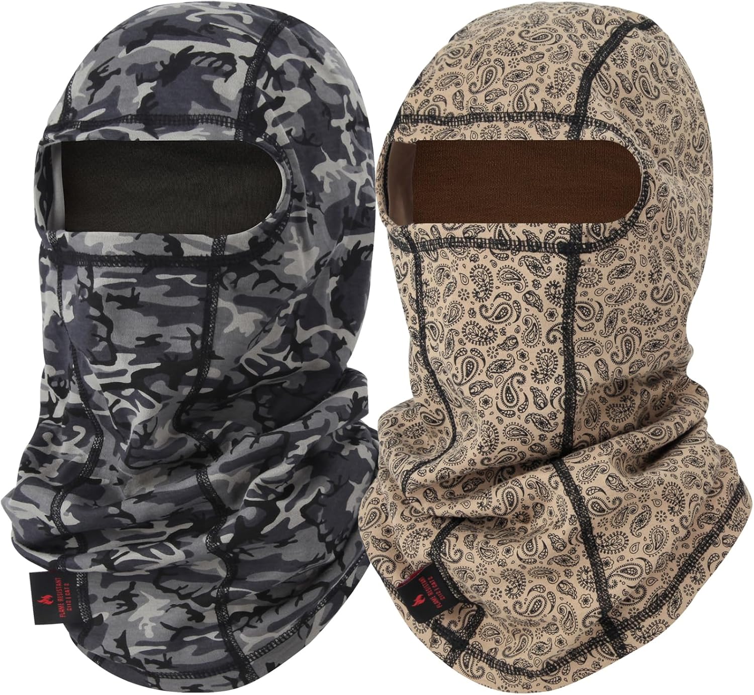 FR Face Mask for Men – Fire Resistant Balaclava Welding Head Cover, 100% Cotton Full Face Hood & Neck Protector