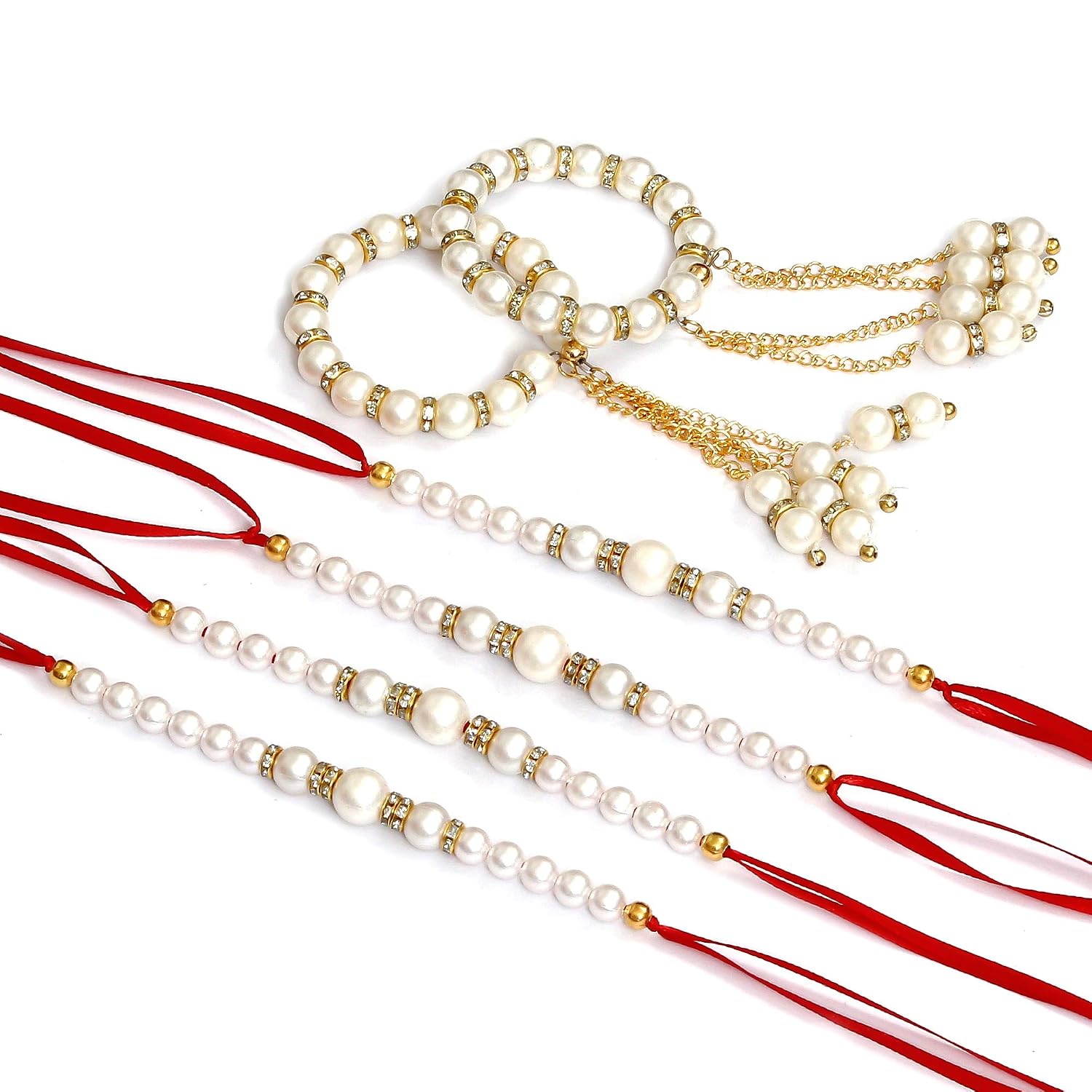 Sanvatsar Beautiful Combo Of 4 Motiladi Rakhi & Kada For Brother|For Bhaiya|For Bhaiya & Bhabhi For Unisex Adult - Review, Price and Buying Guide