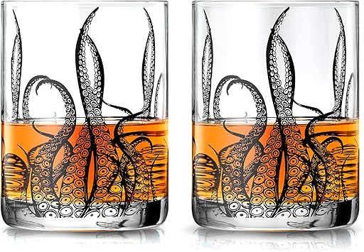 Octopus Tentacle Whiskey Glassware - Thumbnail 4
