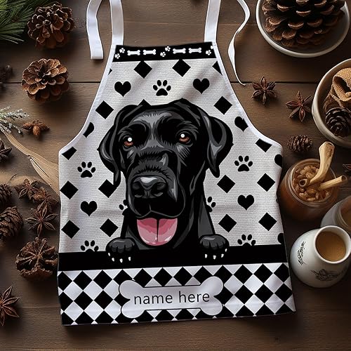 Miniatura 4 de MALIHONG Delantal de lunares para perro personalizado Lindo perro Rhodesian Ridgeback