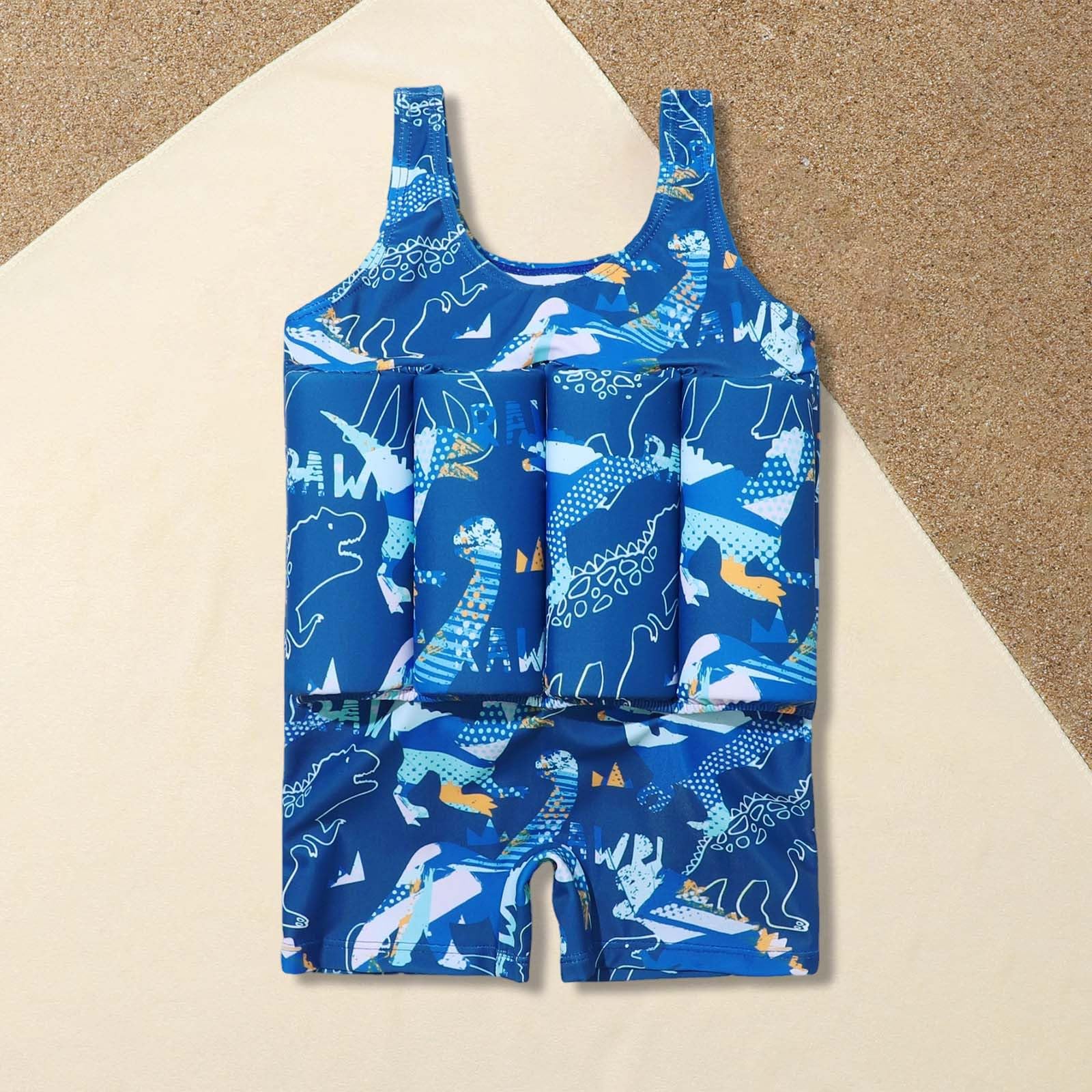 Maillot de Bain Bebe Garcon avec Flotteur Integre pour Enfant Fille 1-6 Ans