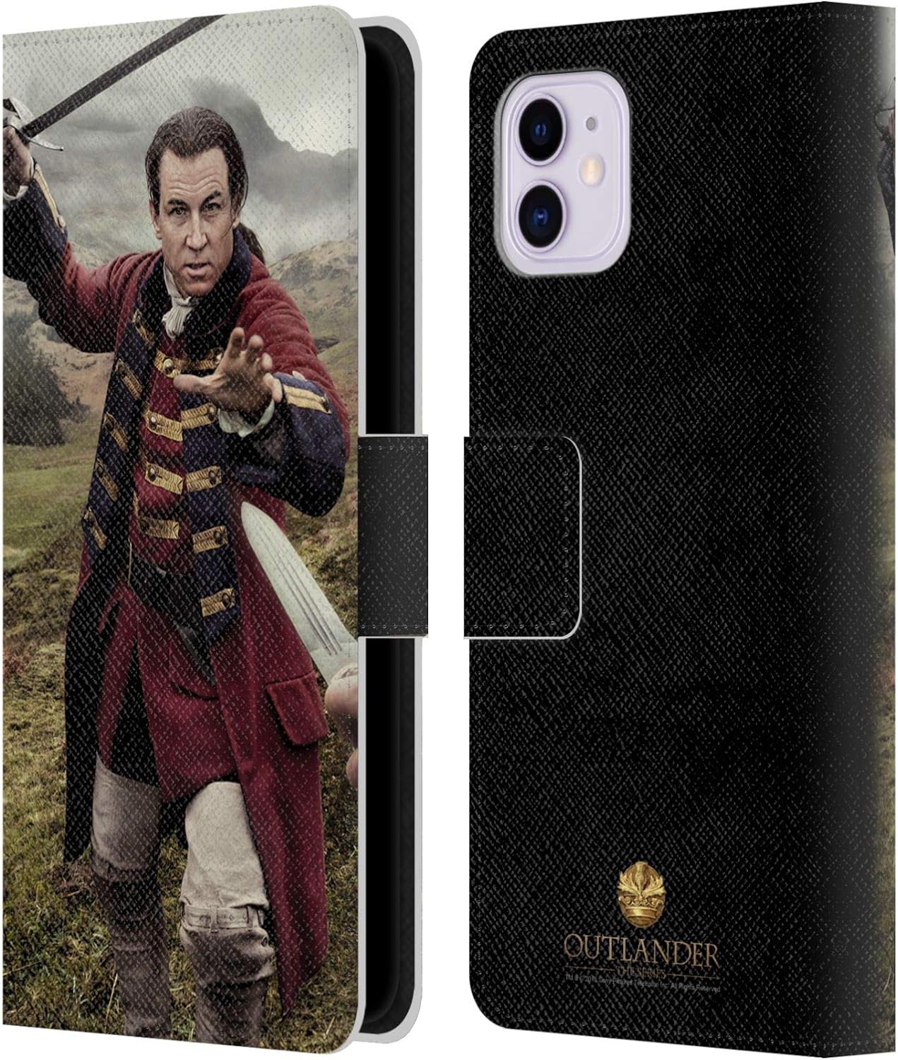Head Case Designs Officially Licensed Outlander Jamie Fraser Characters Leather Book Wallet Case Cover Compatible with Apple iPhone 11