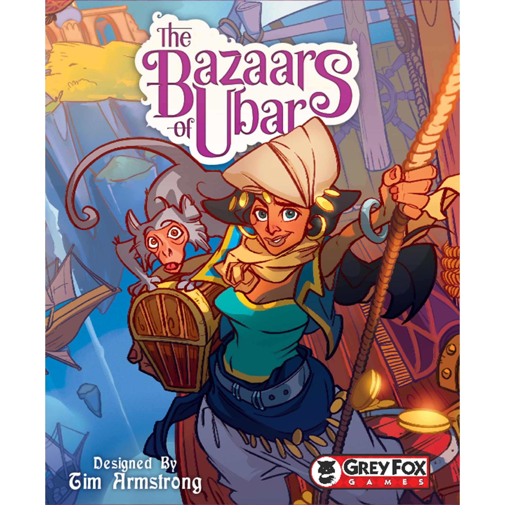 Grey Fox Games The Bazaars of Ubar | Sail The Sand Seas, Be The Shrewdest Merchant | 2-4 Players | 45 Minutes