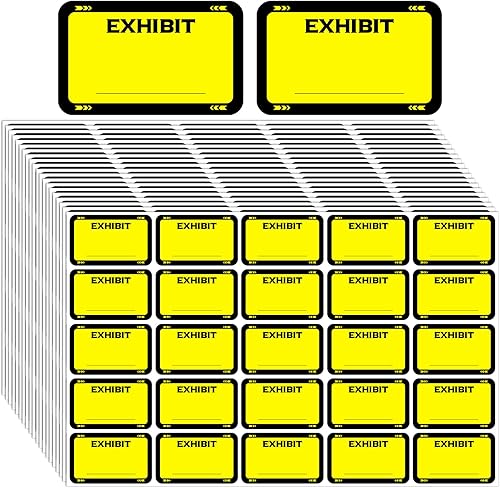 Miniatura 9 de 500 etiquetas legales para exposiciones de 1.65 x 1 pulgadas, etiquetas de exposición, calcomanías de exposición, etiquetas en blanco para carpetas
