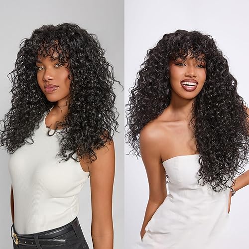 Frodio 20 Inches Veralux™ Fiber Blend Human Hair Shaggy Waves