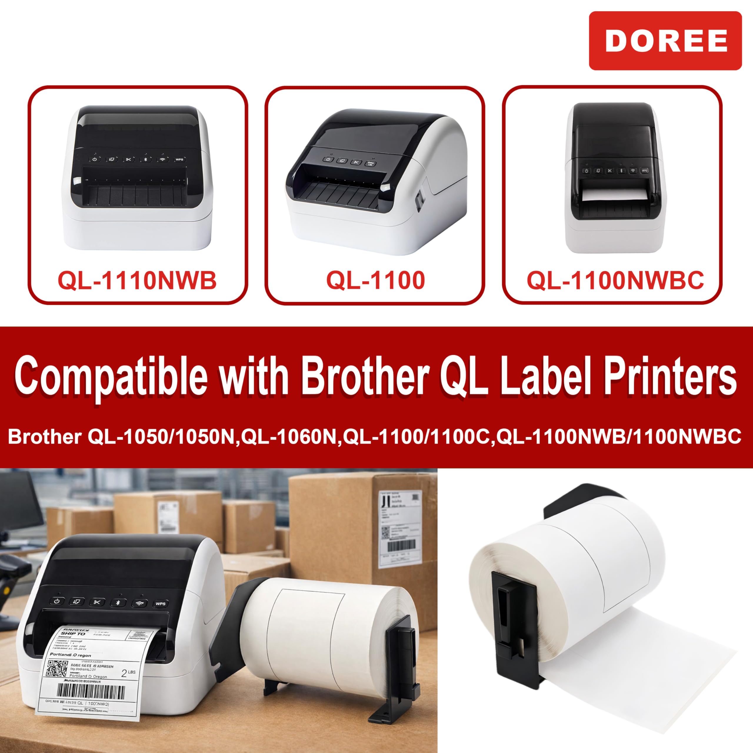 Doree 10 Rollen DK11247 103 X 164mm Adressetiketten 180 Etiketten Pro Rolle
