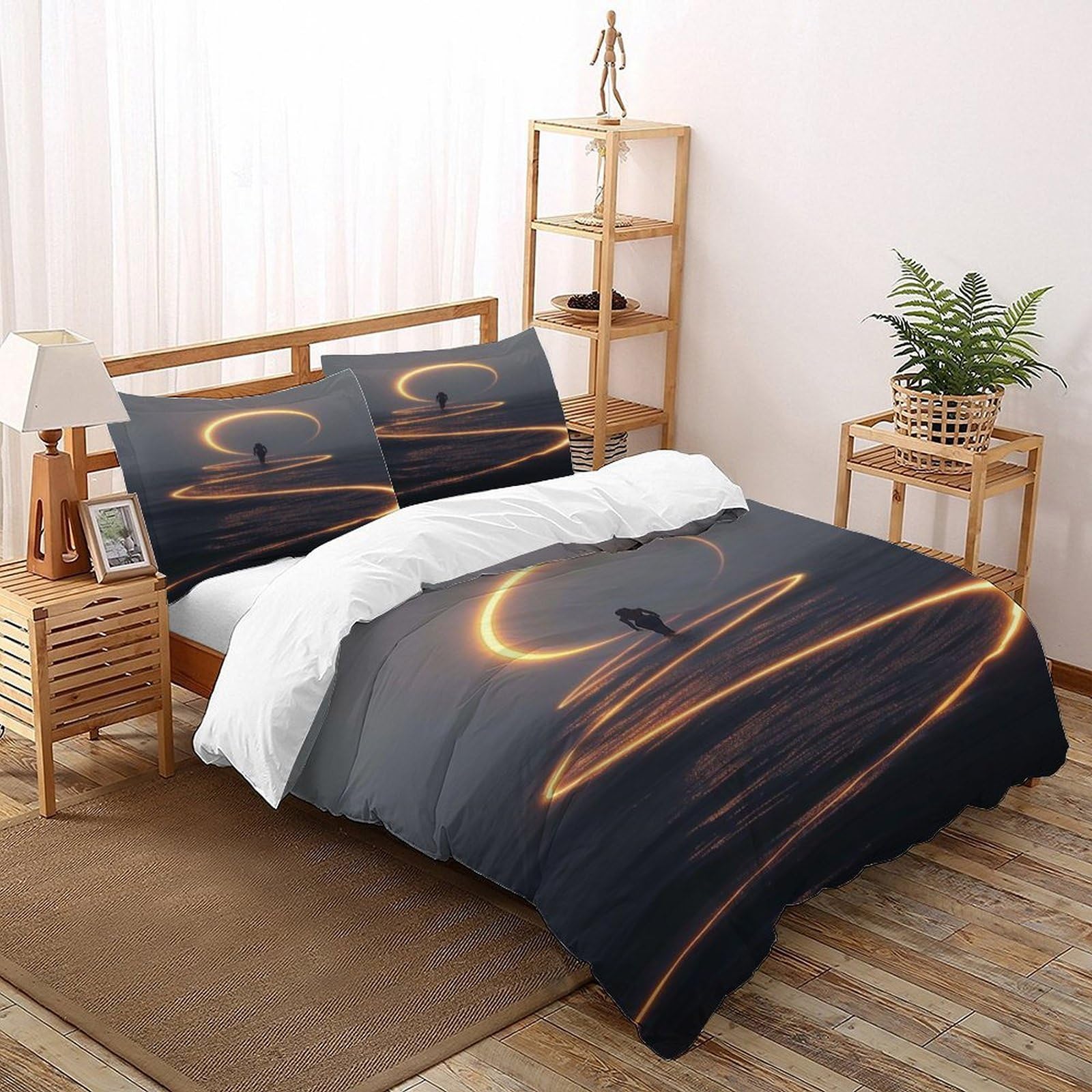 Housse de couette gothique Super King 260x220cm avec 2 taies d'oreiller