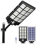 Ofuray Of-5600W Solar Street Lights Outdoor,560000Lm Solar Security Flood Lights Parking Lot Lights Commercial Dusk to Dawn, 6500k Waterproof Led with Remote Control Motion for Street,Court,Barn