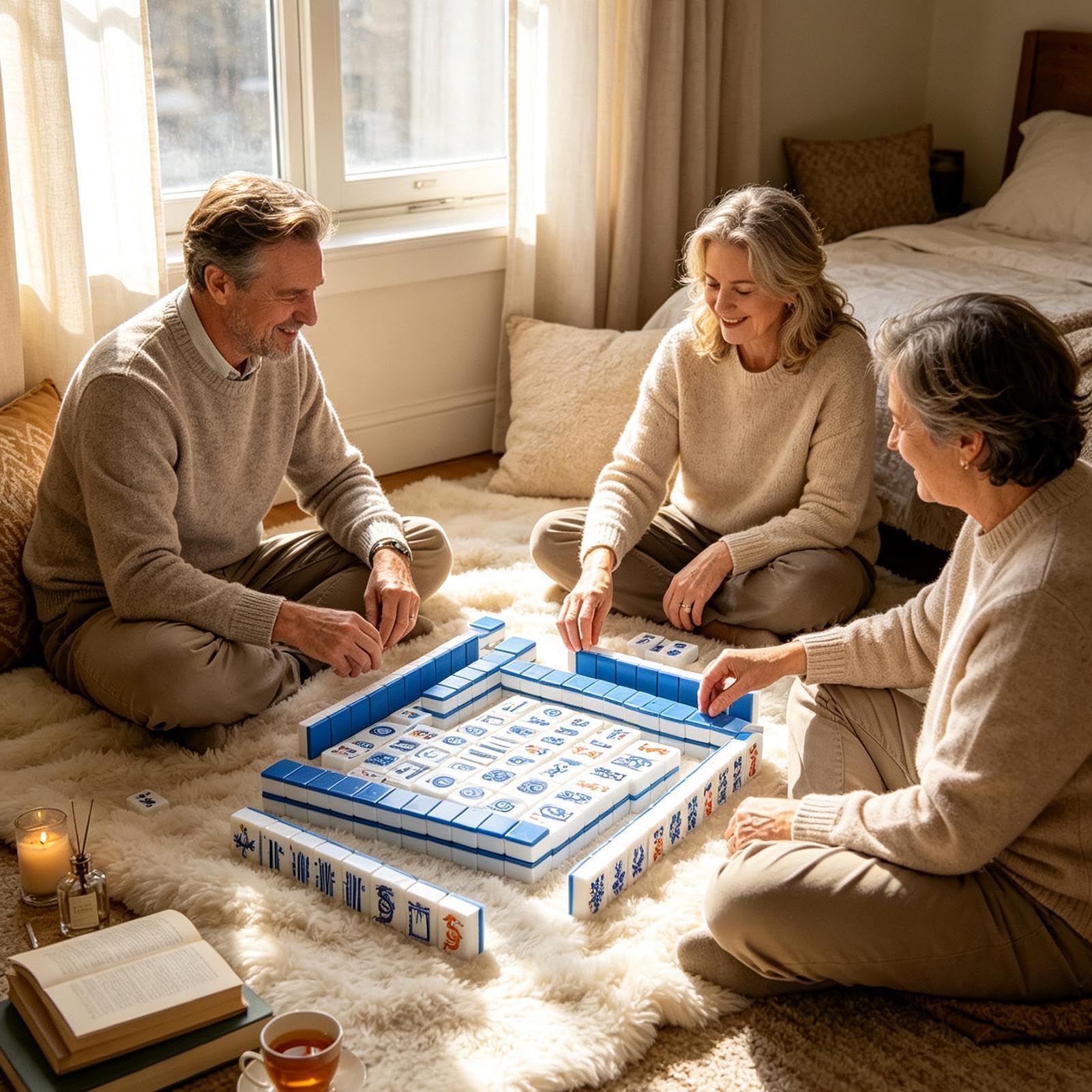 Generisch Mahjong-Stein 160-teiliges, graviertes Acryl-Gesellschaftsspiel | Amerikanische Mahjong-Steine für Reisen, Ausflüge, Zuhause, Pool, Erwachsene, Partys, Anfänger und erfahrene