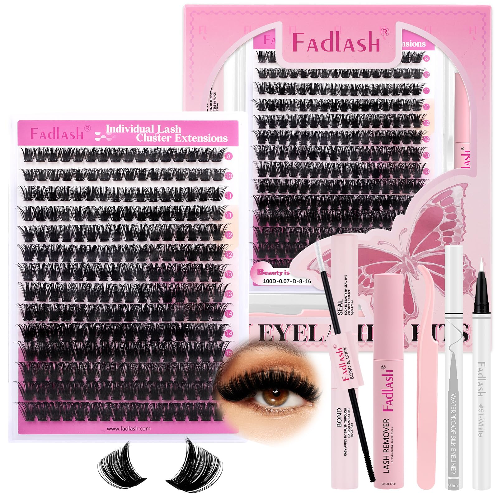 FADLASH Lash 120pcs 0.07mm D Curl 8-16mm 40D Mixed Trays Customizable DIY Eyelash Extensions for Beginners — view 49