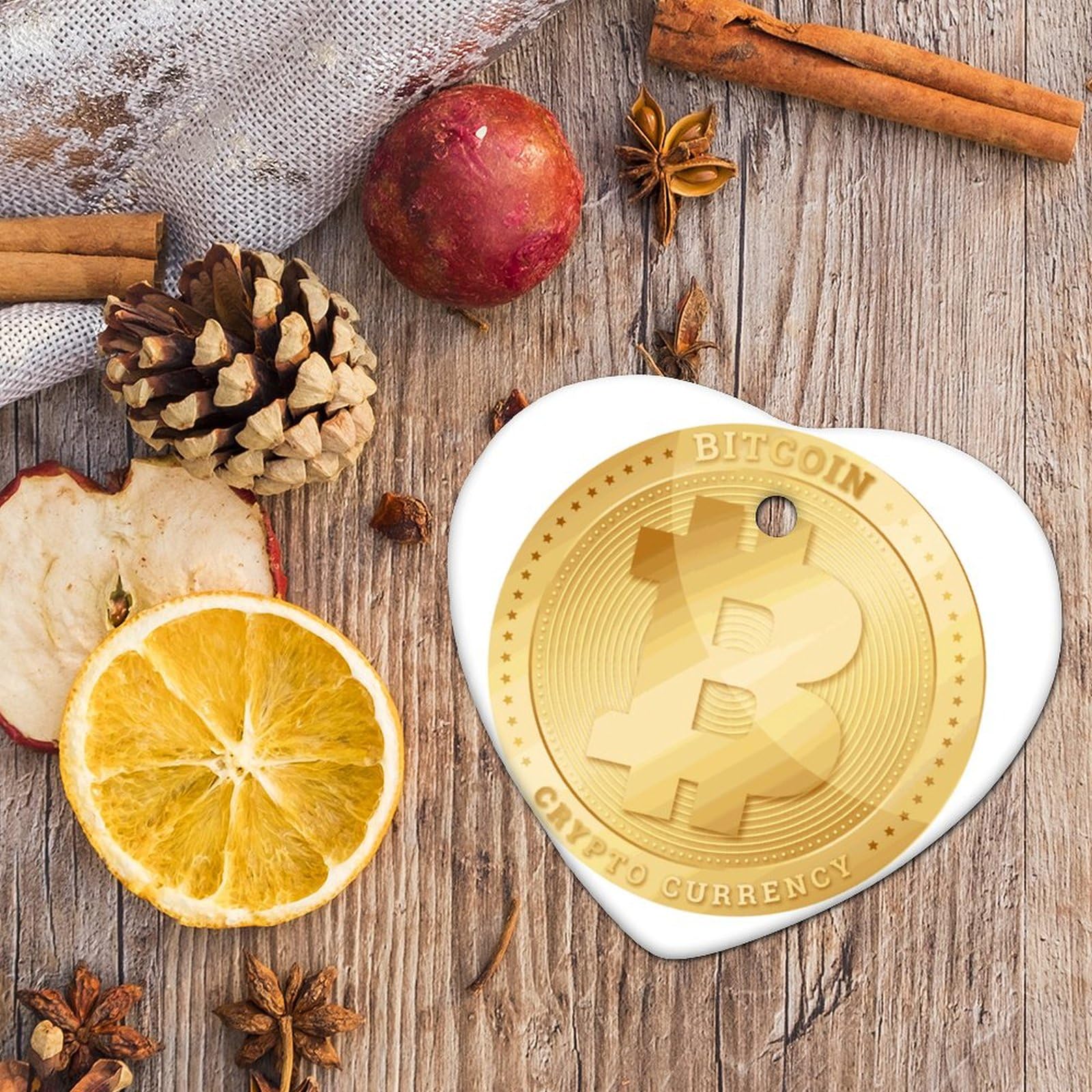 Amazon.com: Zyadsinoudor Christmas Porcelain Ornament Bitcoin Christmas  Ornament Money Lover 3 Inch Two Side Printed Commercial Bussiness Wealth  Theme Money Theme Fashion New Homeowner Gift Ideas Ceramic : Home & Kitchen