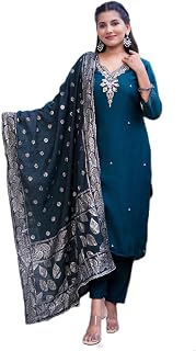 Indian Salwar Suit in Silk Partywear Wedding Sangeet Mehendi Indain Dresses Festive Wear