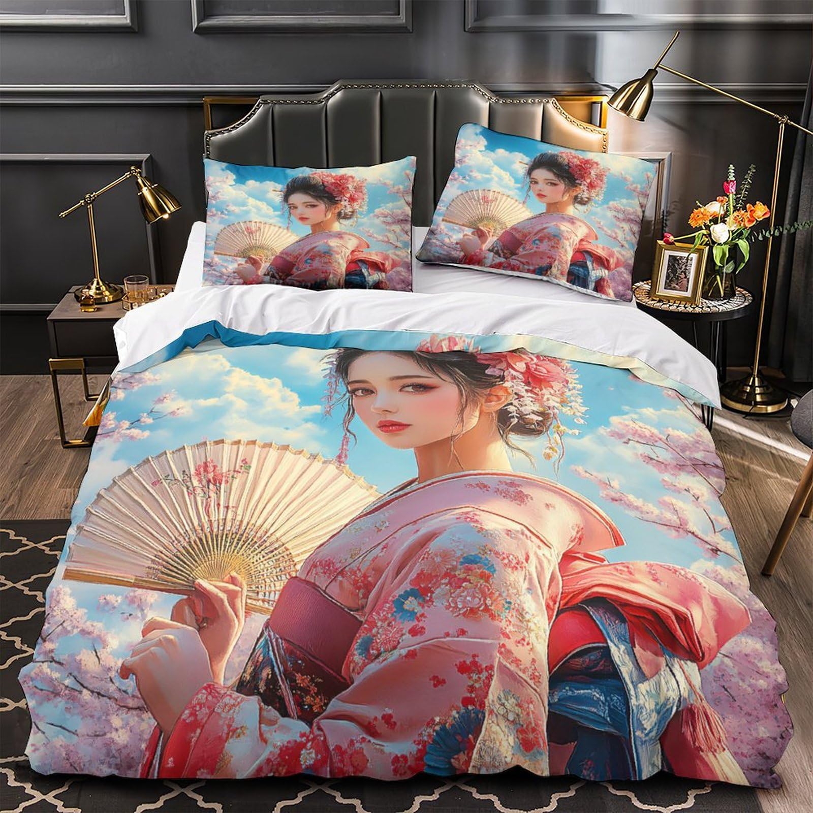 Housse de couette gamer hypoallergénique en microfibre douce et respirante