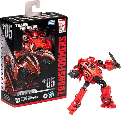 Miniatura 2 de Transformers Toys Studio Series Deluxe Transformers War for Cybertron 05 Gamer Edition Cliffjumper Toy, 4.5-inch, Action Figure for Boys and Girls