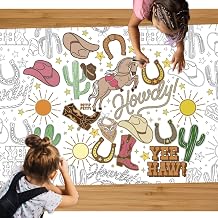 xo, Fetti Western Coloring Tablecloth | Kids Party Cowboy Rodeo Decor
