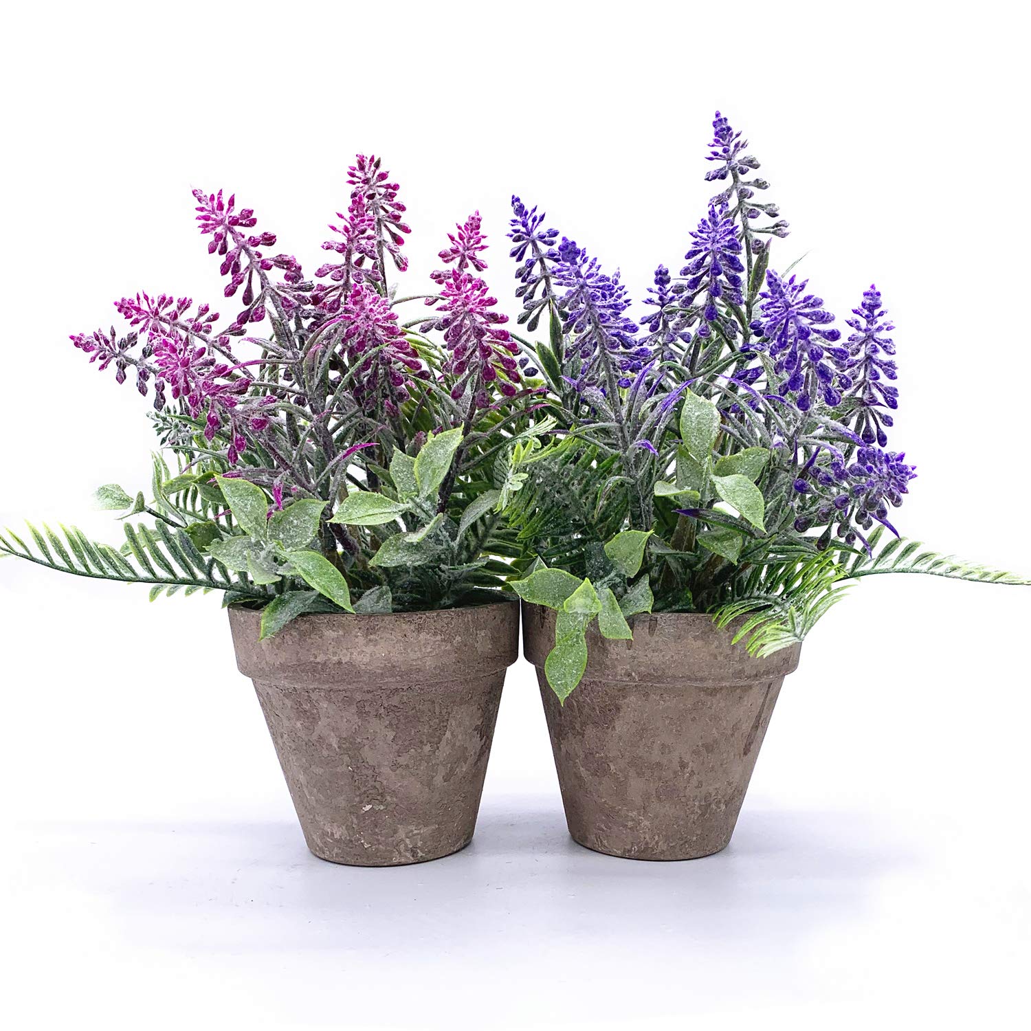 PASYOUArtificial Palm Tree Fake Tropical Shrubs Plants 2 Pack, Plastic Greenery Faux Big Leaves Home Indoor Outdoor Decor House Garden Bedroom Planter Filler Wedding Party Decorations UV Resistant