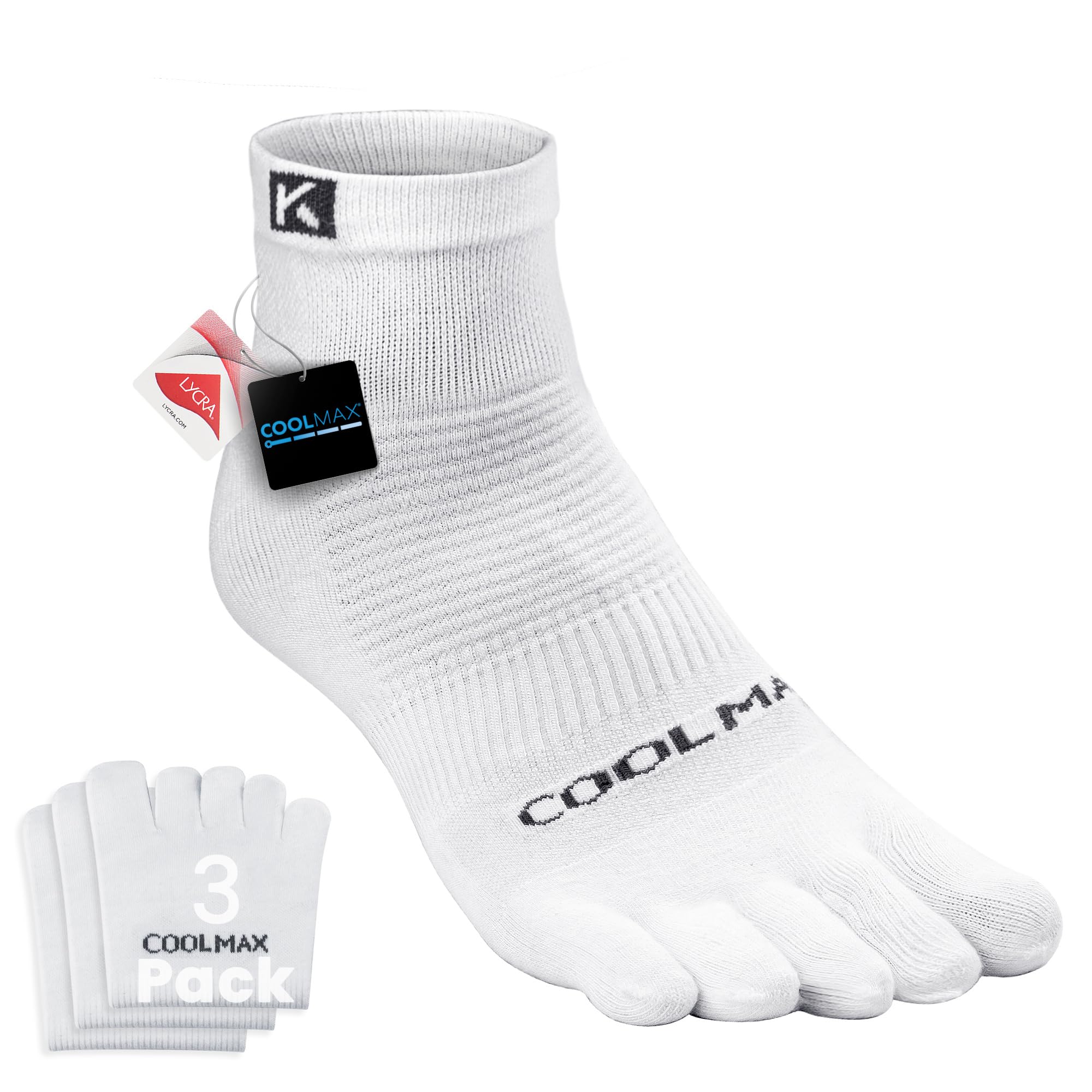 KWUKOTY Coolmax Sportsocken Herren Damen Laufsocken Knöchelsocken