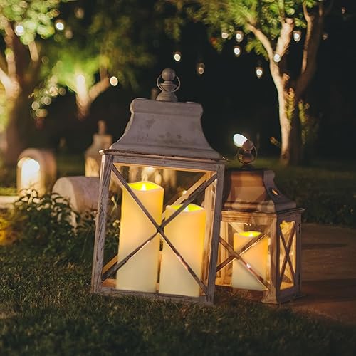 Miniatura 6 de Velas LED sin llama, paquete de 1, vela impermeable para exteriores con control remoto y temporizador, velas falsas de pilar parpadeantes para