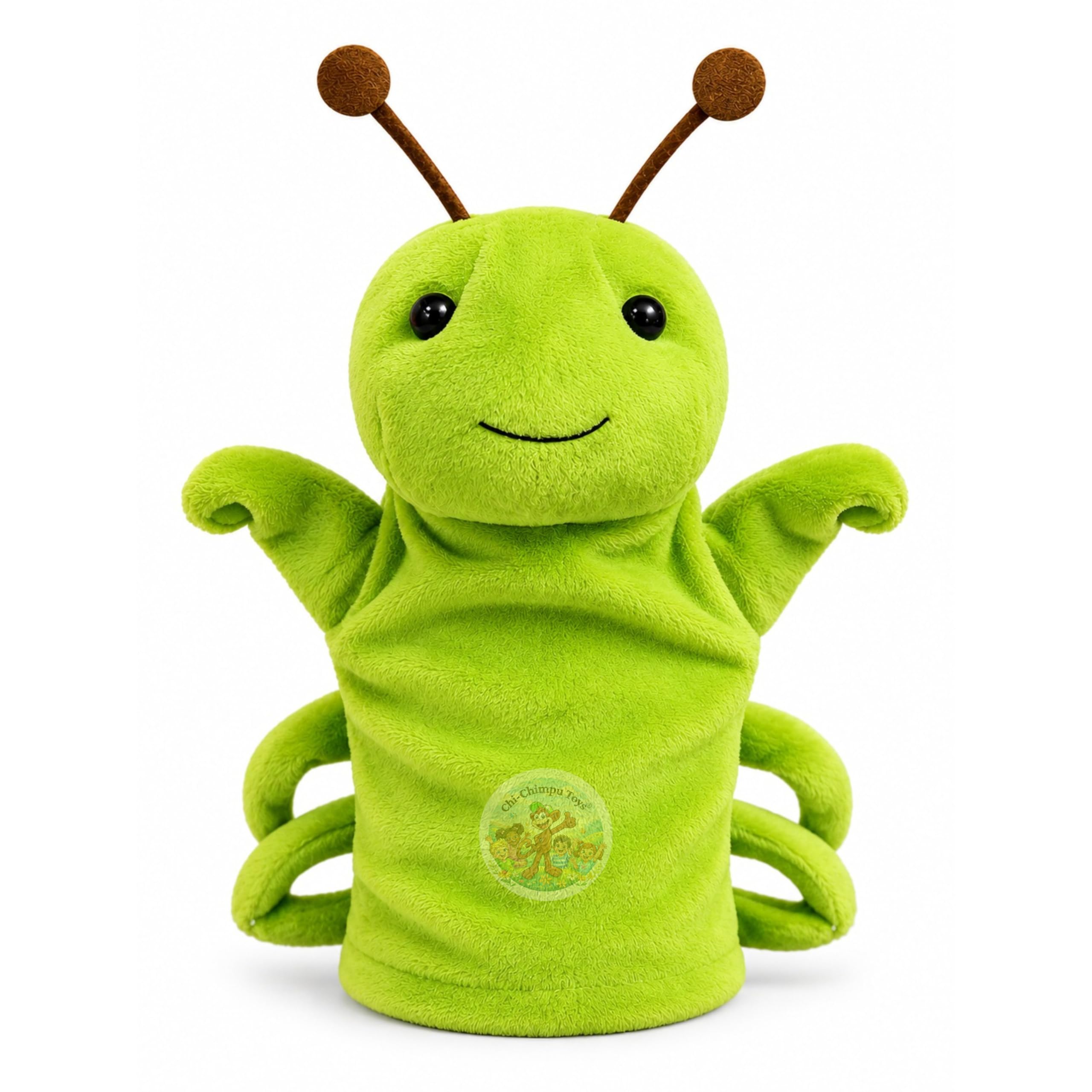 Grasshopper Hand Puppet for Kids | Soft Plush Animal Puppet | Storytelling, Role Play, Preschool Learning Toy | Interactive Educational Puppet for Boys & Girls-image-2