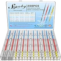 Vista 1 de Sopoby - 280 conectores de alambre de sellado de soldadura, conector a tope de soldadura termorretráctil impermeable, aislados, terminales de cable