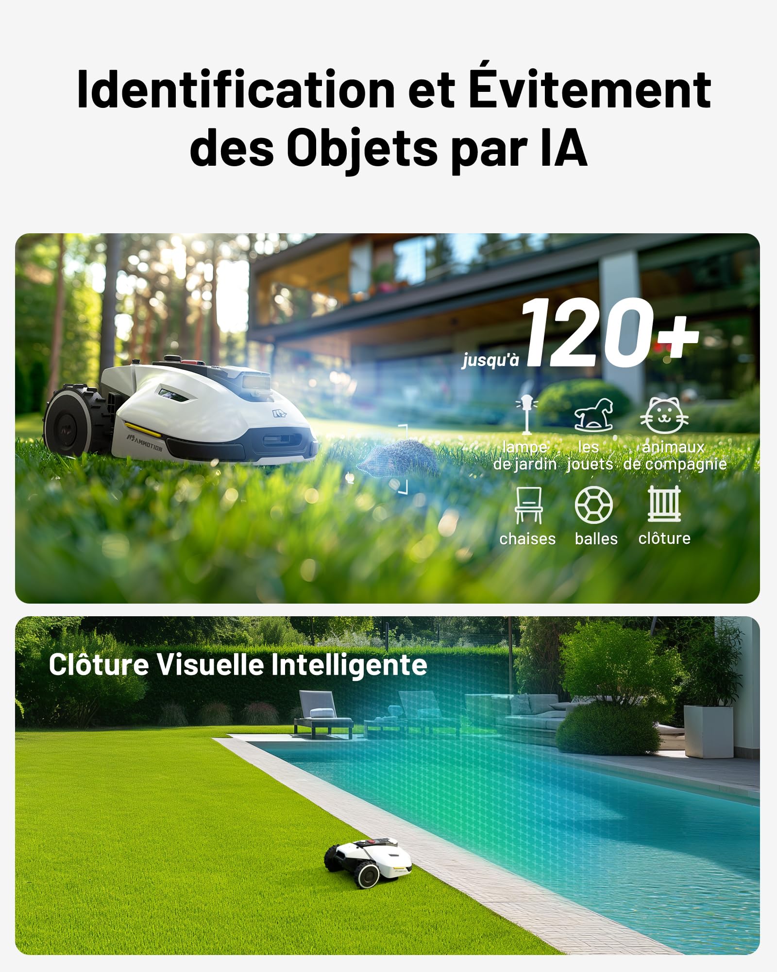 MAMMOTION YUKA 2000 Tondeuse Robot sans Fil Périphérique - vue 3