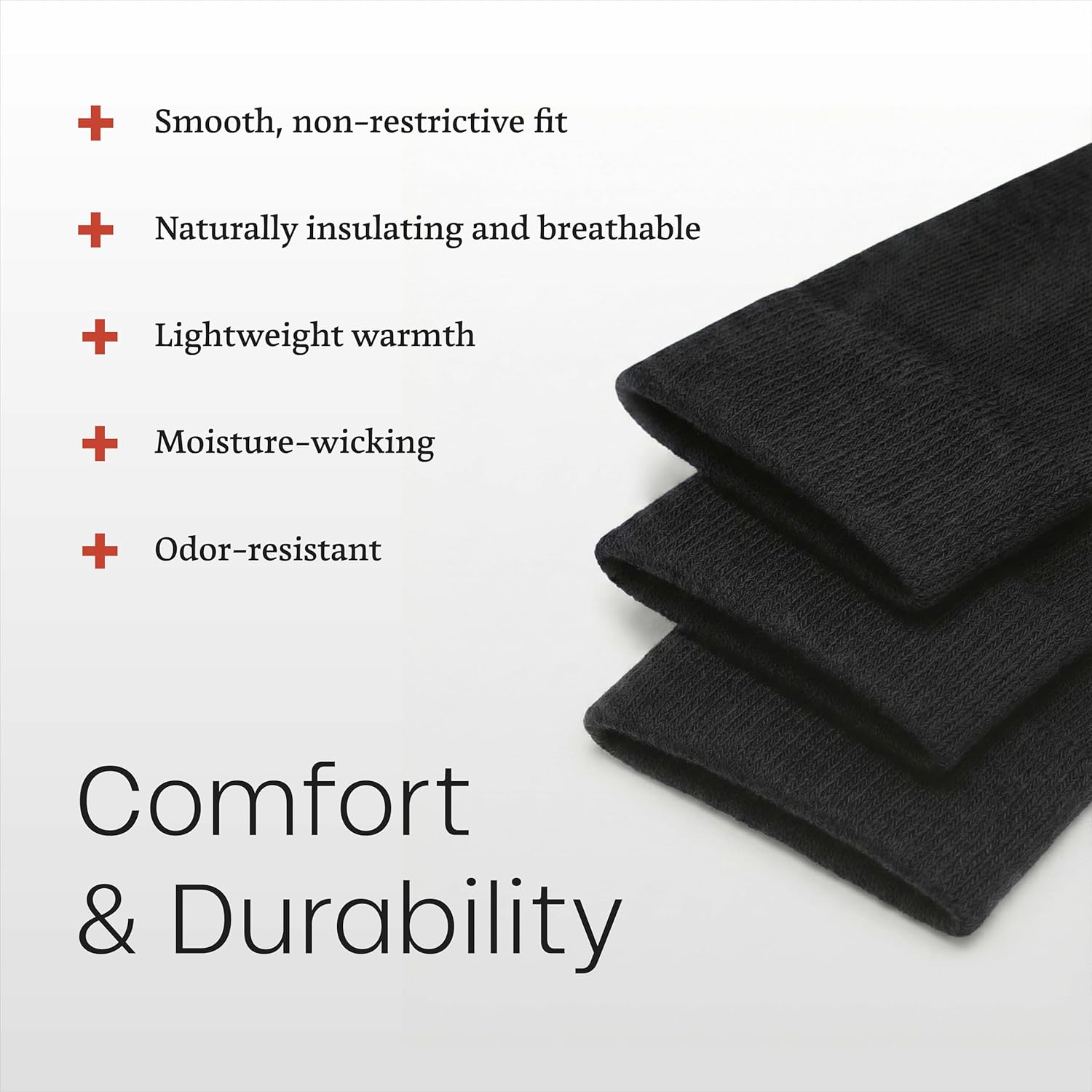 Janus Wool Merino Socks 3 Pair - Lightweight, Water-wicking, Essential Thermal Footwear for Hiking - Image 3