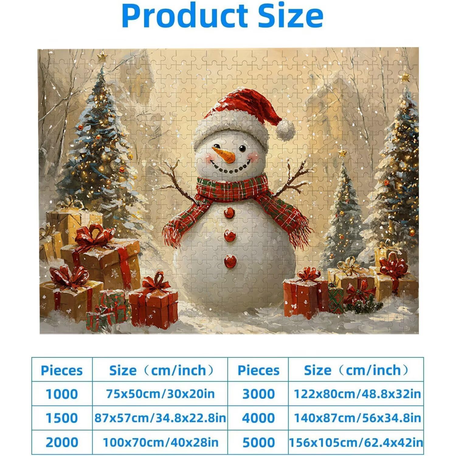 Puzzle 1500 sztuk Puzzle dla dorosłych 87 x 57 cm Gra edukacyjna Prezenty dla dorosłych i dzieci w wieku 14 lat, kreatywny prezent na relaks - (zimowy bałwan) x-139