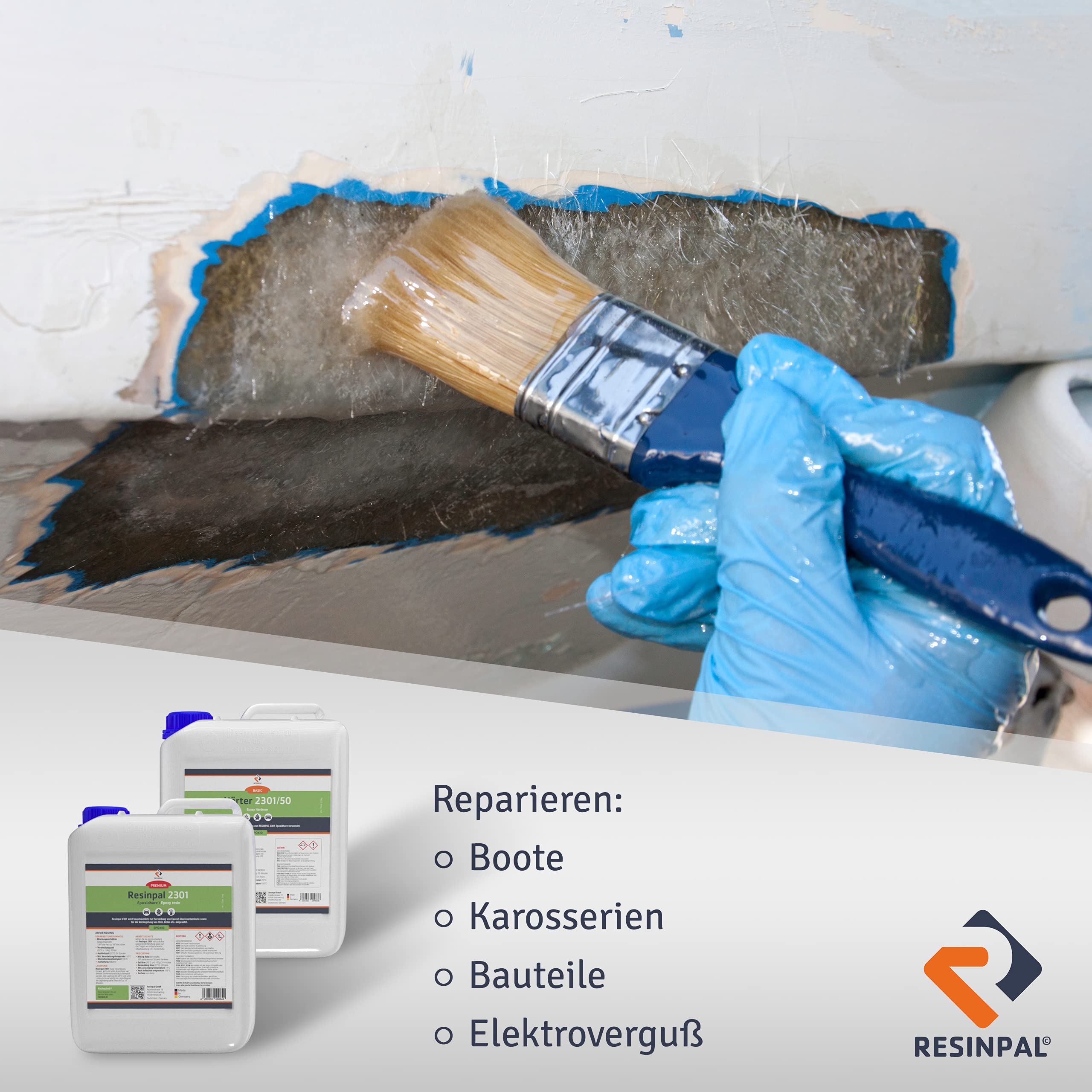 Epoxidharz Resinpal 2301 mit Härter | 15 kg Epoxy Set | Transparent & Glasklar | Zum Laminieren & Gießen | Kunstharz Made in Germany | Komplett für Anfänger & Profis | Direkt vom Hersteller |