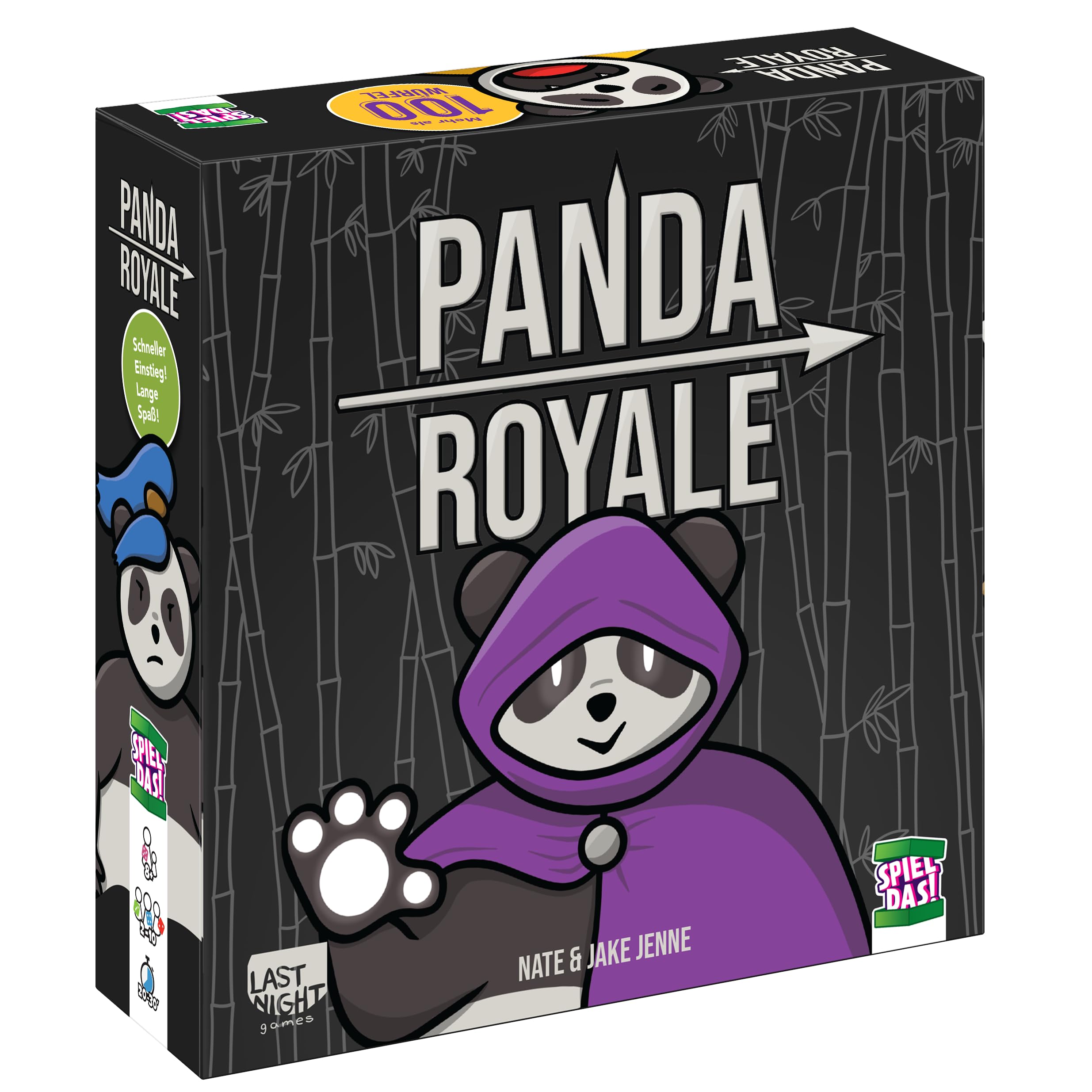 Spiel DAS! Panda Royale – Würfel-Spiel mit taktischem Würfeln und Würfel-Tausch, strategisches Familienspiel mit Panda-Clans, Für 2–10 Spieler ab 8 Jahren