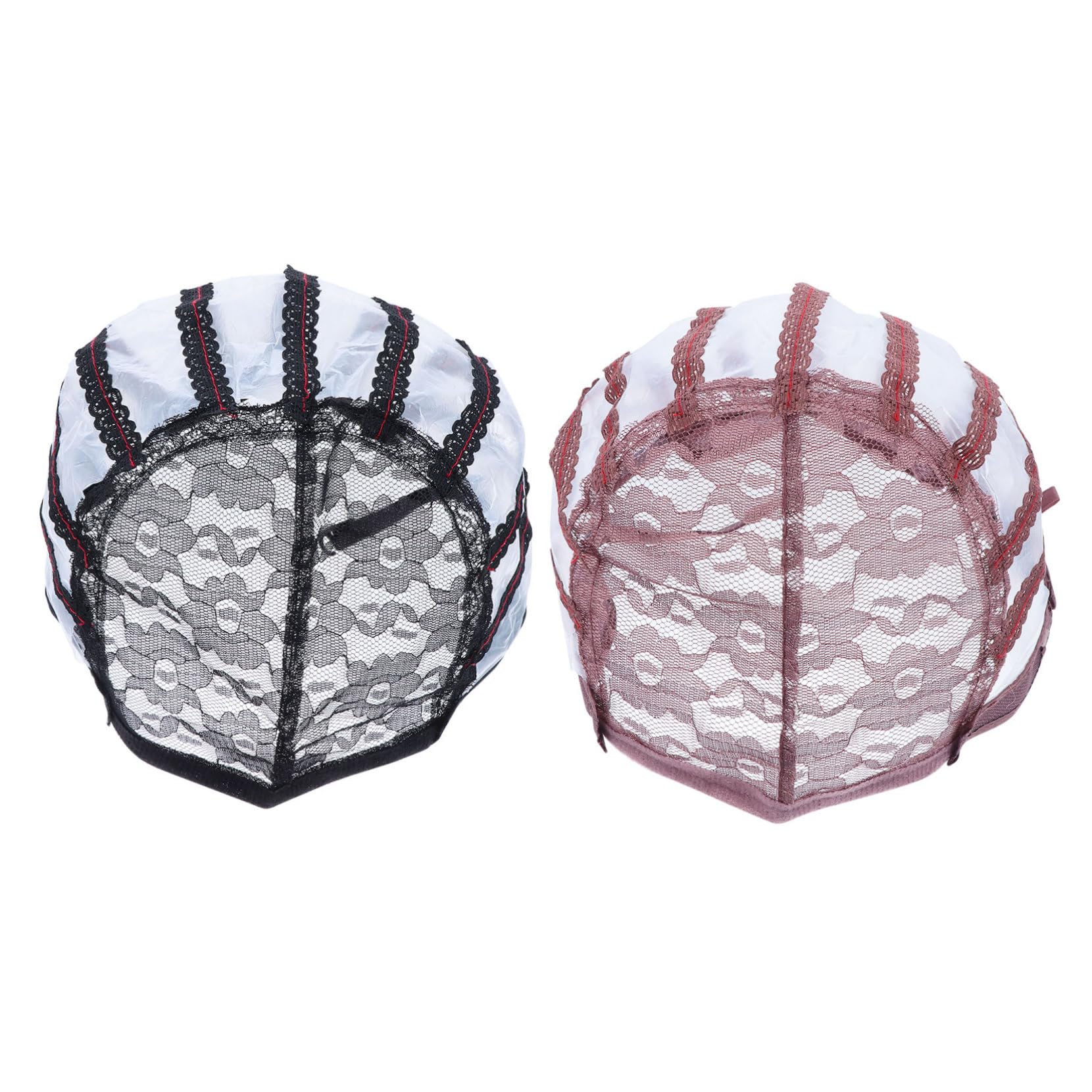 Ipetboom 2pcs Wig Cap Mesh Silk Bonnet for Sleep Adjustable Wig Headgear for Buns