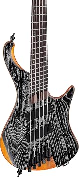 Ibanez EHB Ergonomic Headless Bass 5-string Bass Guitar - Silver Wave Black Low Gloss