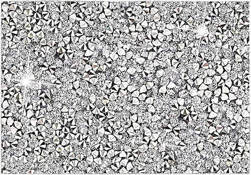 Juego de 2 manteles individuales plateados resistentes al calor, manteles individuales cuadrados plateados con diamantes de imitación, decoración de