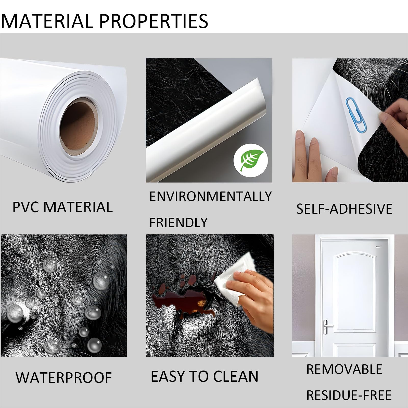 Papel pintado autoadhesivo para puerta de animal león 3D, póster para puerta, patrón de retrato de animales, resistente al agua, lámina de vinilo para puerta, negro extraíble, póster fotográfico