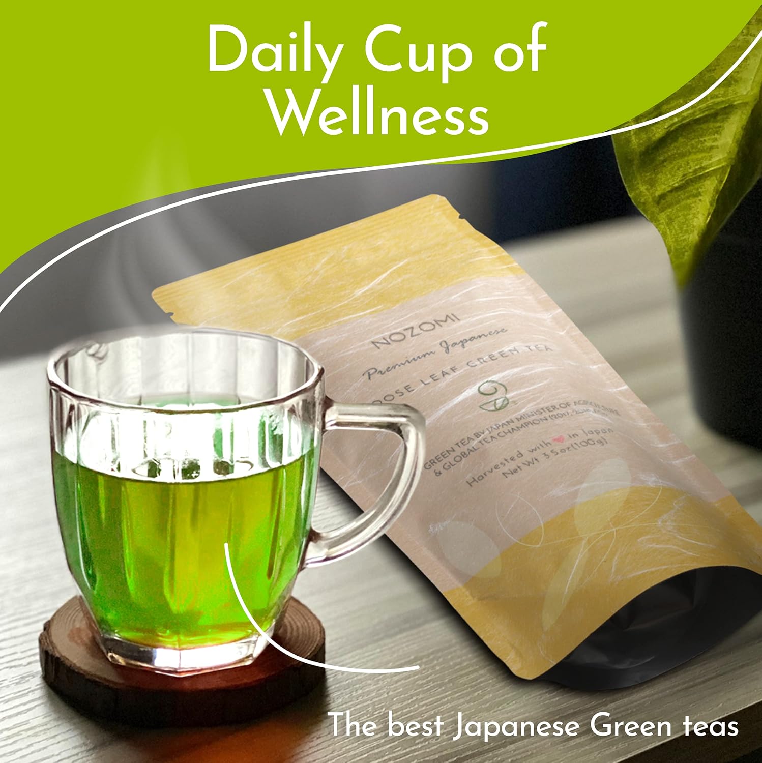 Matcha and Nozomi Tea Assortment from Japanese Green Tea Co – Single Origin Non-GMO All-Natural Japanese Tea Set – No Added Sugar – Perfect Selection for Tea Enthusiasts