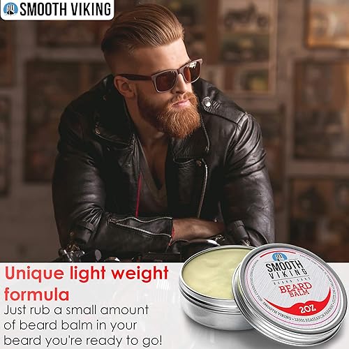 Miniatura 4 de Bálsamo para barba vikingo liso con aceite esencial y cera de abejas y acondicionador de aceite para barba