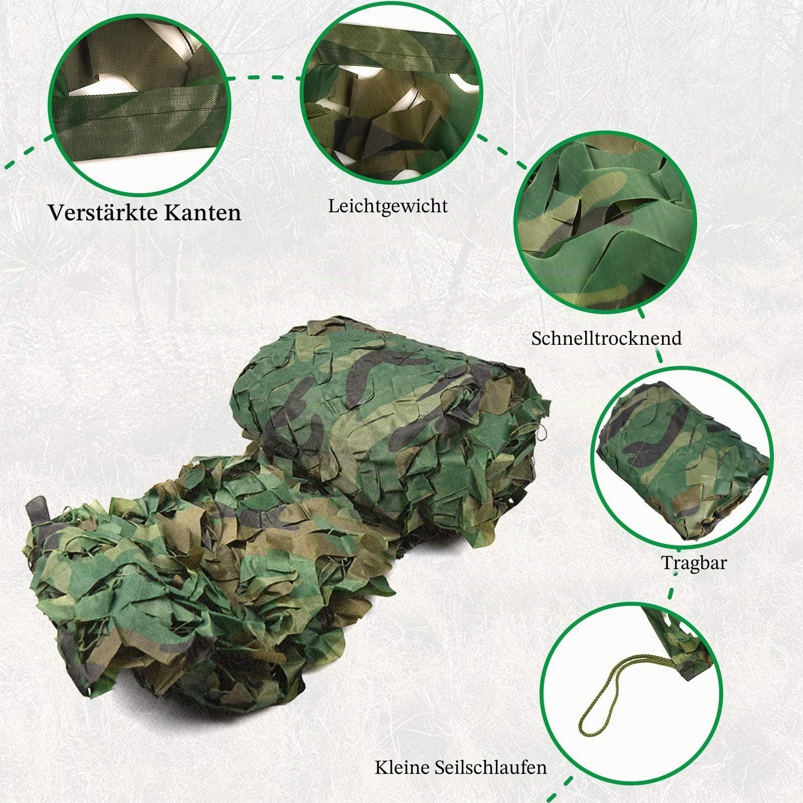 Sposuit Tarnnetz, Tarnnetz, 3 x 3 m, 3 x 6 m, Oxford-Gewebe, Tarnnetze, Militärüberschuss, Jagdrollo für Hirschständer, Partyzubehör, Dekorationen