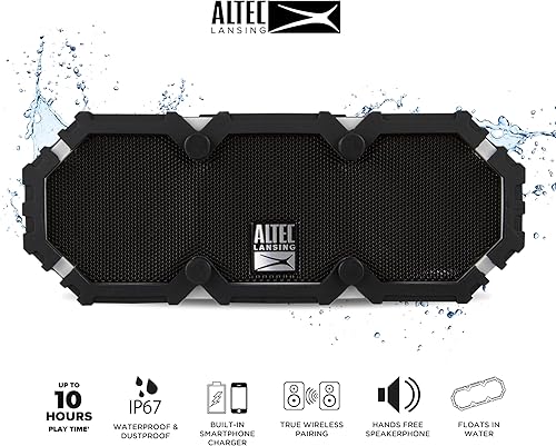Vista 10 de Altavoz Mini Life Jacket 2 de Altec Lansing con Bluetooth, a prueba de agua Negro